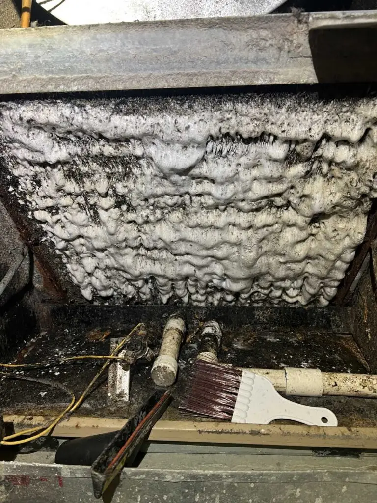 dirty HVAC coil before