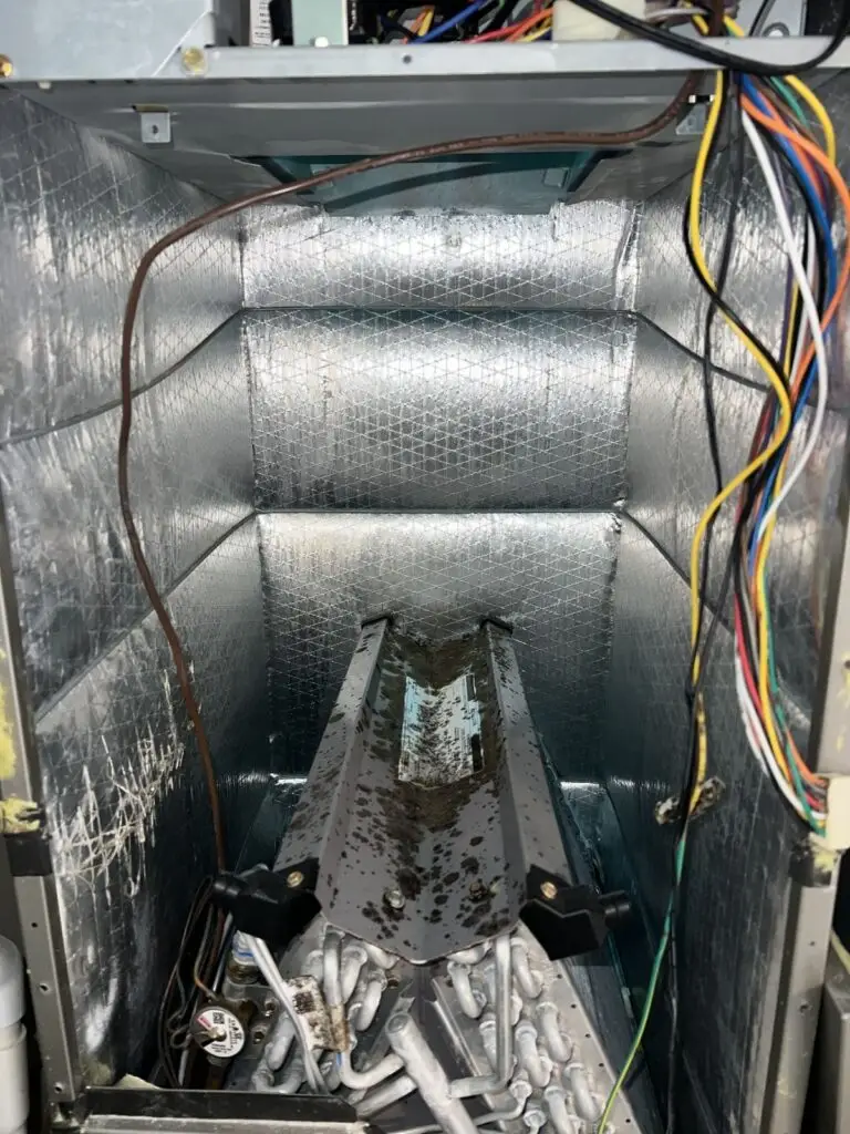 inside view of and hvac thermostat cooler