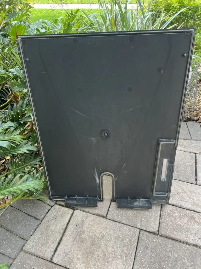 HVAC drain pan cleaned after mold removal, showing a fresh and clean surface with no visible mold.