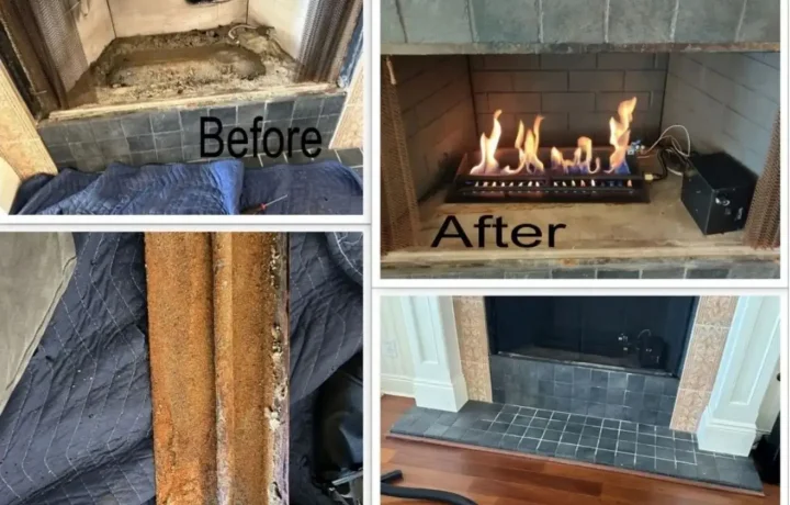 before and after comparison of chimney repair